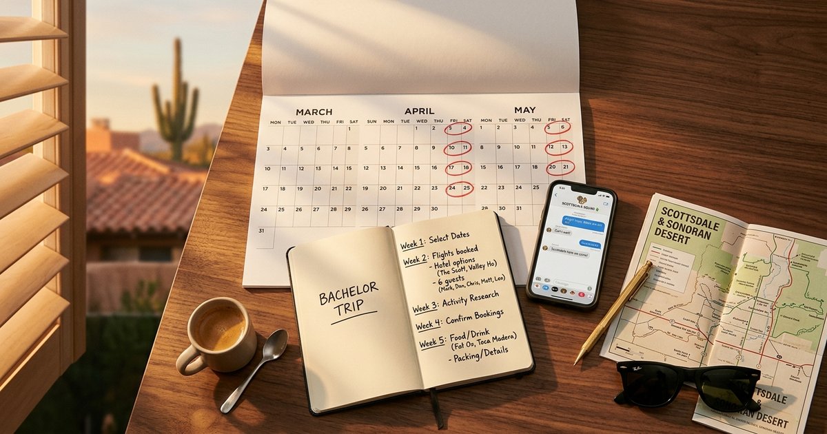 How to Plan a Bachelor Party: 90-Day Scottsdale Timeline for Best Men